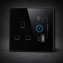 Zigbee UK Smart Socket 16A with Type-C (Black)