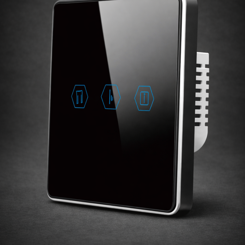 Flat Glass Zigbee Curtain Smart Wall Switch 16A