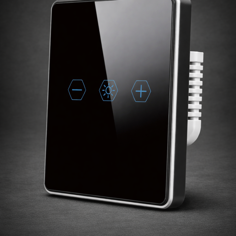 Flat Glass Zigbee Dimming Smart Wall Switch