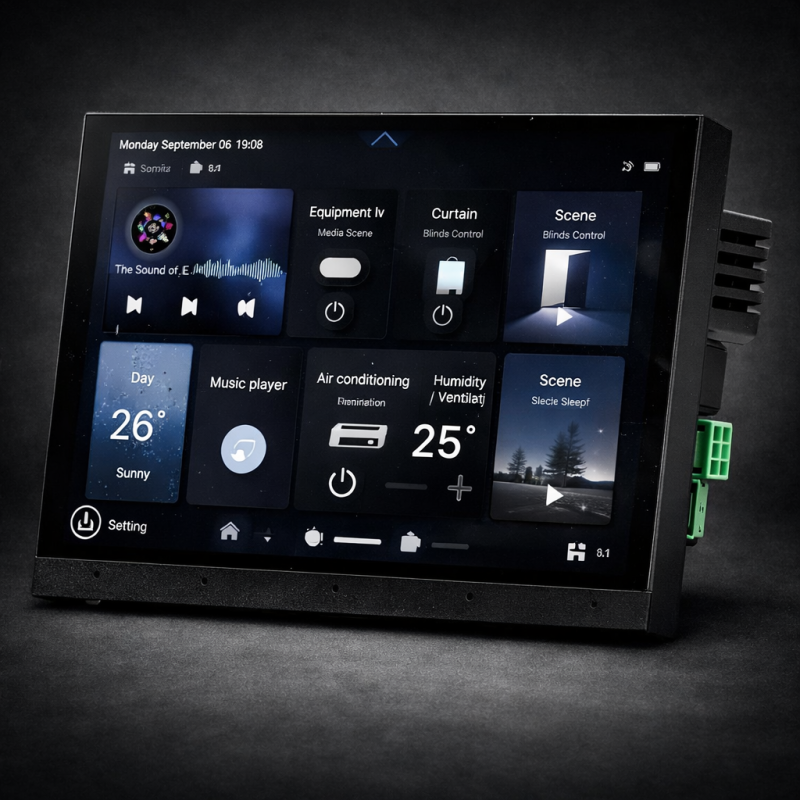 NEXSC-BA-8-Z 8" Smart Control Screen with 4-Zone 8×30W Amplifier