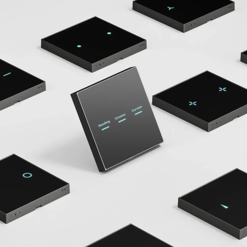 Nature Switch (MATTE) – Black AG Glass – Gray – 1 Way