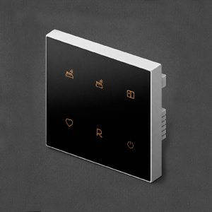 Nature Switch Scene Panel (6 Key)(Black AG Glass - White 3 way)