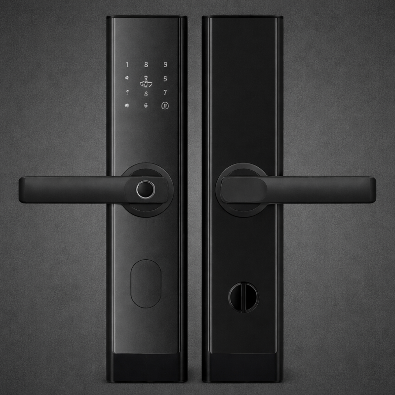 Smart Door Lock C200 – Black – 30 Hook – Wooden Door