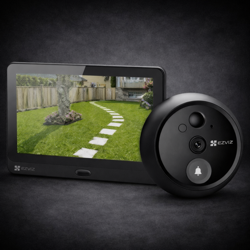 EZVIZ HP4 Wire-free Peephole Video Doorbell with 4.3-Inch Screen