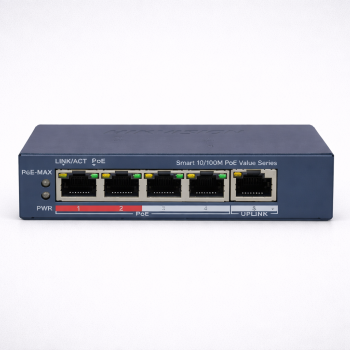 Hikvision 4-Port Fast Ethernet Smart PoE Switch