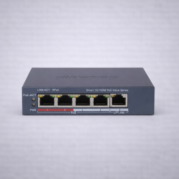 Hikvision 4-Port Fast Ethernet Smart PoE Switch