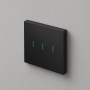 مفتاح Nature Switch (MATTE) – زجاج أسود AG – رمادي – ثلاثي