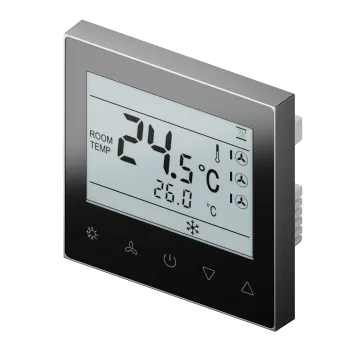 Nature Thermostat – Gray Frame – Black Glass – Smart HVAC Controller