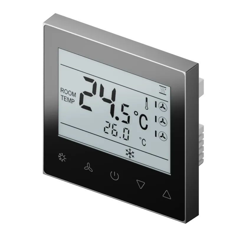 Nature Thermostat – Gray Frame – Black Glass – Smart HVAC Controller